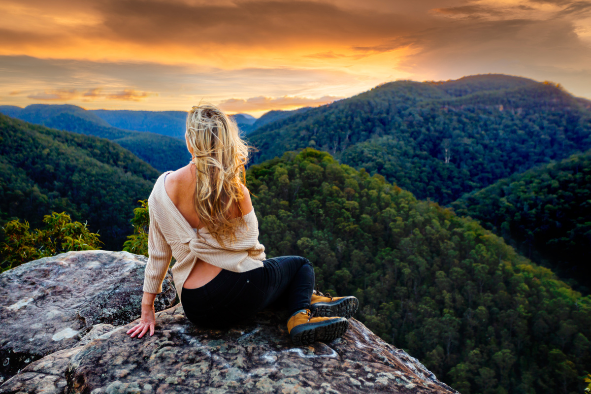 Woman Gazing at Sunset